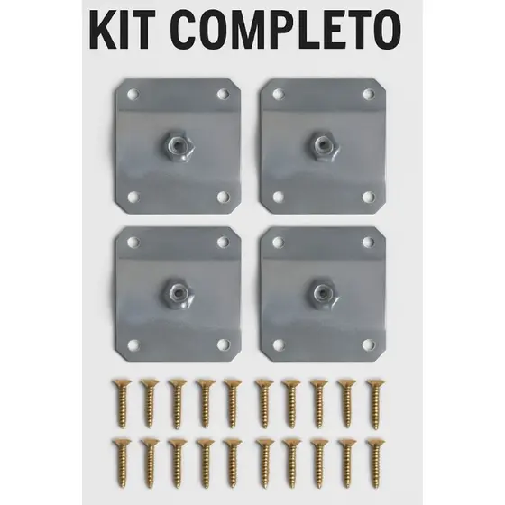 🪑✨ Kit Completo: 4 Chapinhas + 4 Pés Palito 25cm + 16 Parafusos para Fixação 🔩