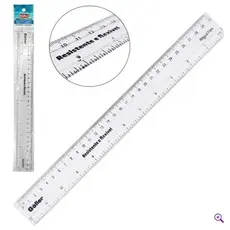 📚✨ Régua Plástica 30cm Transparente Flexível | Escolar, Resistente e Precisa