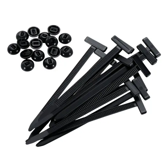 Kit 100 Abraçadeira Fivela Automotiva Autotravante Nylon