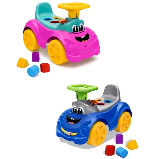 TOTOKINHA QUADRICICLO INFANTIL SPORT AZUL/ROSA - de 1 a 3 anos