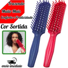 Escova Desembaraçadora Jacaré Cores Sortidas Florata Pentear Cabelo Desembaraça Plast