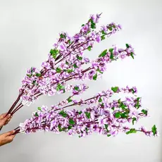 Cerejeira Artificiais Pessegueiro, Galho Grande 120cm, Decoração Flores  - A-63 LILÁS