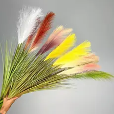 CAPIM ARTIFICIAL COM PLUMA - Reed Grass Artificial Buquê falso de flores De Decoração De Casa - A-78