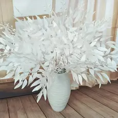Folhagem - 5 Cabeças De Seda Artificial Folhas 50 cm Simulação Planta Folhas Jardim Decorar Plantas- BH802176 COR:BRANCO