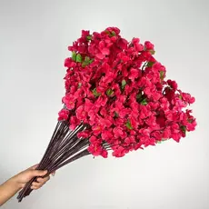 Galho De Cerejeira Artificial, Kit 10 a 40  Flor Pessegueiro, Estilo oriental Decoração 65CM -A-504 ROSA PINK