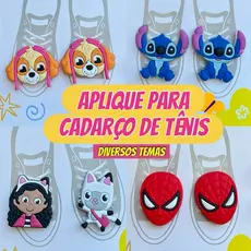 Enfeite de Tênis Infantil | Aplique para Cadarço e Sapato | Personagens Desenhos e Super-Heróis| acessório para sapato