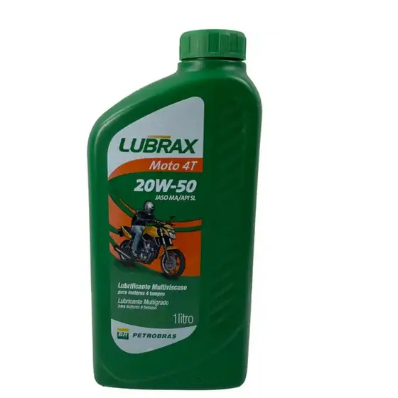Óleo 20W50 Lubrax Lubrificante Mineral Moto 4T SAE 1L MOTOS