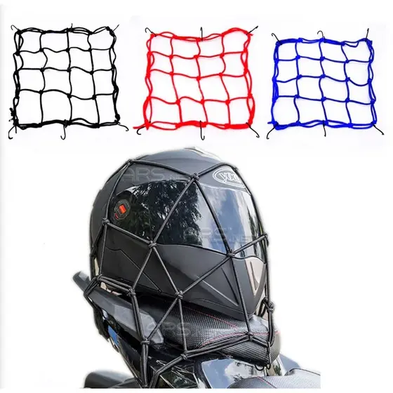 Elástico Rede Aranha P/ Capacetes e Carga 35x35cm Motos Bagageiro G76