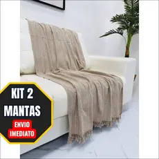 Kit 2 Mantas 2,10x1,20 Casal Premium | Ideal para Sofá e Cama, Super Macia e Quente