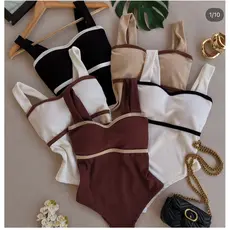 Body Feminino Com Bojo Canelado Ad