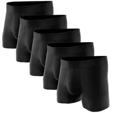 5 Cuecas Preta Boxer Microfibra Conforto Cueca Box Promoção estima fenix