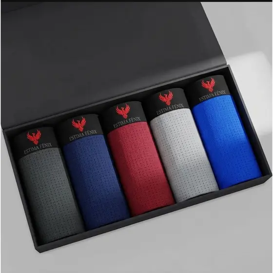 Kit 4 Cuecas Boxer Box Dry Fit Alto Padrão Tecido Premiun
