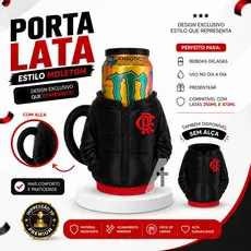 PORTA LATAS Time Com Alça Estilo Moletom Impressão 3D Premium Organizador