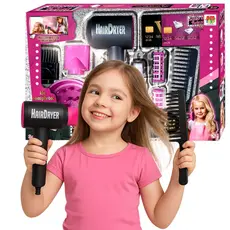 Brinquedo Kit Salão De Beleza Vip 10 Peças Dm Toys Secador