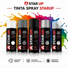 Tinta Spray StarUp Importada 350ml Multiuso – Madeira, Metal, Plástico e Automotivo