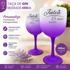 Kit 30 Taças de GIN degradê 450ml - Personalizadas