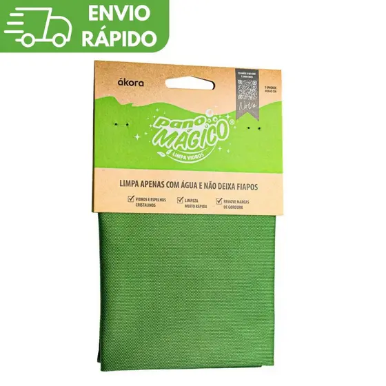 KIT 1 2 3 4 Limpa Vidro Pano Mágico Ákora Poliéster e Poliamida Microfibra Limpeza Original