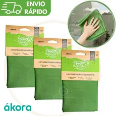KIT 1 2 3 4 Limpa Vidro Pano Mágico Ákora Poliéster e Poliamida Microfibra Limpeza Original