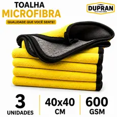 3 OU 5 Panos Microfibra 40x40cm Tolha Dupla Camada P Limpeza Carro Moto Casa Tolha Microfibra DUPRAN