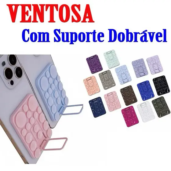 Ventosa Com Suporte Dobrável Universal Para Celular