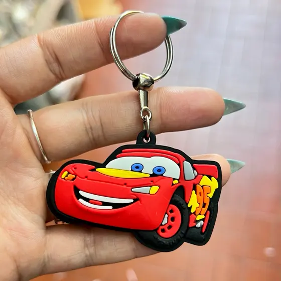 Chaveiro Carros Relâmpago McQueen Emborrachado e Metal Alta Qualidade