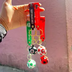 Chaveiro Times Bola de Futebol Emborrachado Mochila Bolsa