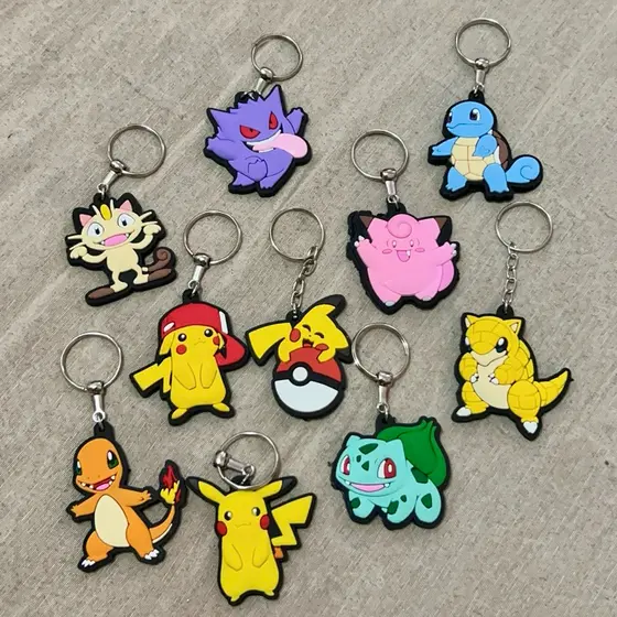 Chaveiros Geek Pokémon Emborrachados