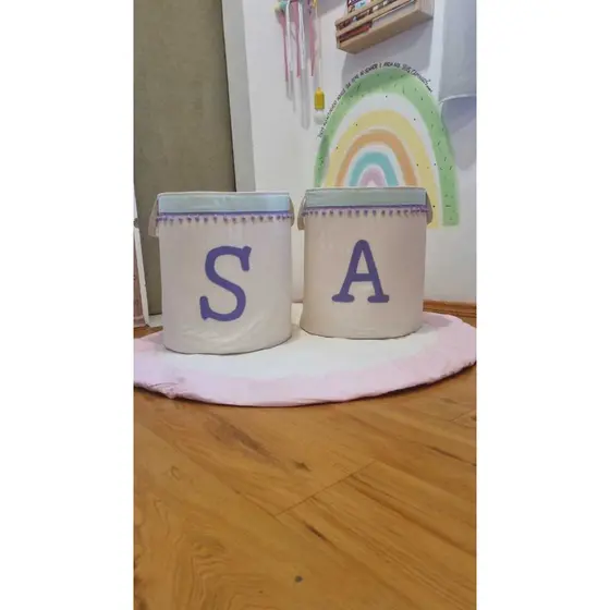 Cesto Organizador Tamanho G Personalizado com Letra