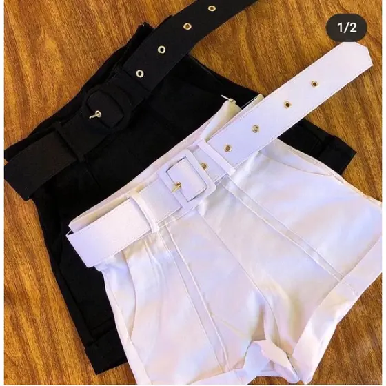 short curto com cinto malha scuba P ao GG shortinho feminino cintura alta top!! PROMOÇÃO!!!