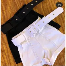 short curto com cinto malha scuba P ao GG shortinho feminino cintura alta top!! PROMOÇÃO!!!