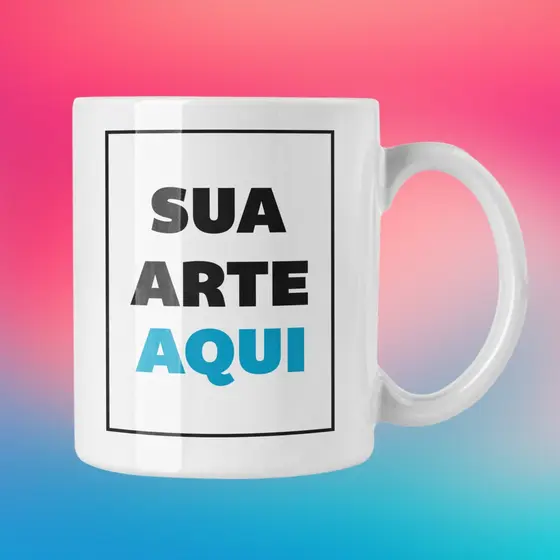 Caneca Personalizada com foto, Caneca de Porcelana com foto 325 ML. Caneca personalizada com sua arte!