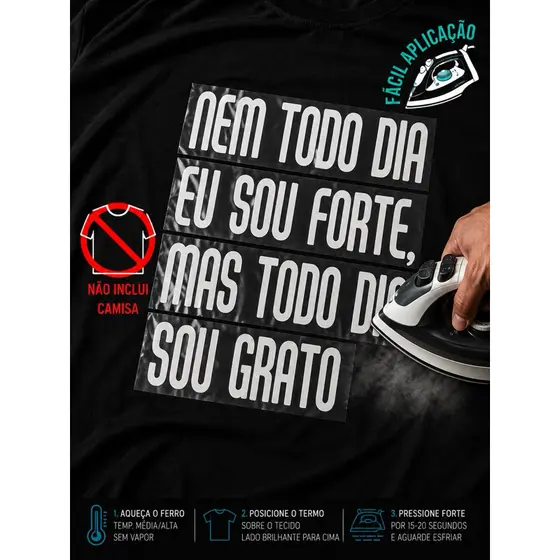 Patch Termocolante Frase Numero VOCÊ mesmo aplica