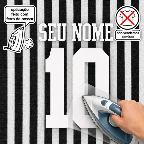 Patch Termocolante Nome e Numero Personalizado