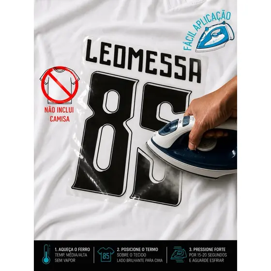 Patch Termocolante Nome Numero para VOCÊ mesmo aplicar
