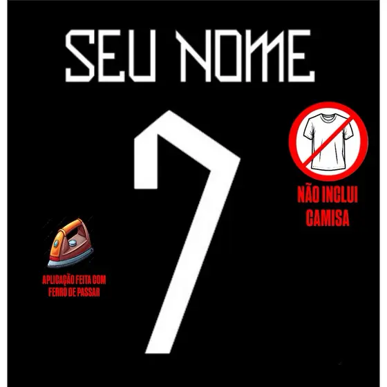 Patch Termocolante Nome e Número Personalizado você mesmo aplica
