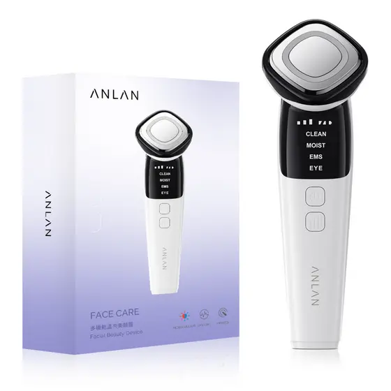 ANLAN EMS Dispositivo De Beleza Facial Terapia De Luz LED Vermelha Azul Multifuncional De Cuidados Com A Pele Massajador De Olhos De Lifting