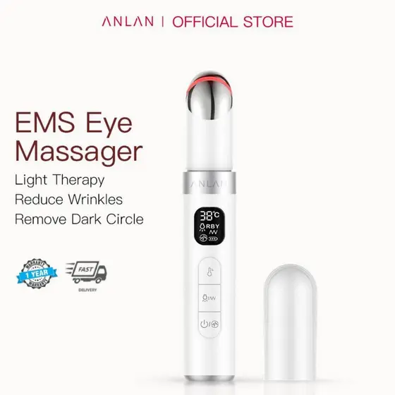 ANLAN EMS Eye Massager Vibração Compressa Quente Fototerapia Anti Envelhecimento Rugas