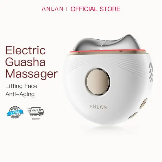 ANLAN Elétrica Gua Sha Dispositivo Massageador Pescoço Rosto Emagrecimento Levantamento Vibração Quente/Fria Anti-Envelh