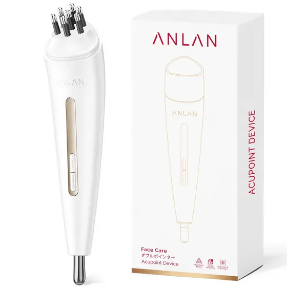 ANLAN Caneta De Massagem Elétrica Acupressão Facial EMS RF Cuidados Com Os Olhos Levantamento Alívio Da Dor Relaxamento