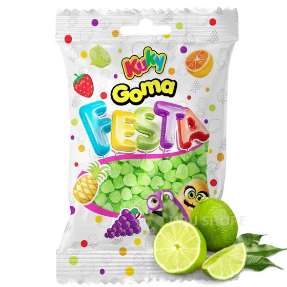 Bala De Goma Sino Limão 500gr - Kuky