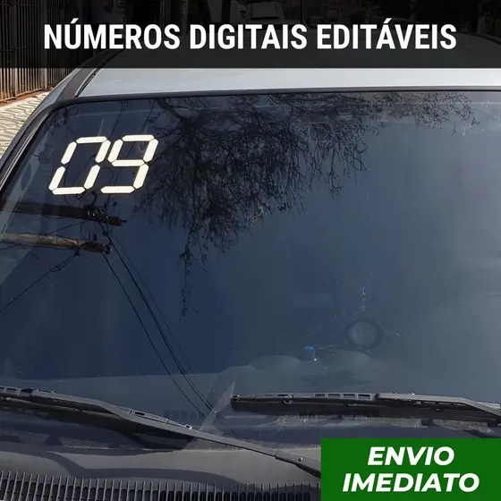 10 Pares de Adesivos - Ano de Fabricação de Carro - Branco - Pequeno - Para Agências e Concessionárias