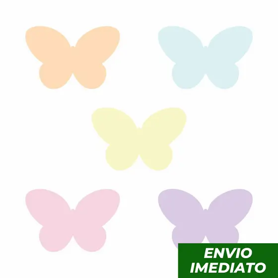 100 Und Adesivos para Parede Decorativo Quarto Infantil Borboletas 5cm Tons Pastéis