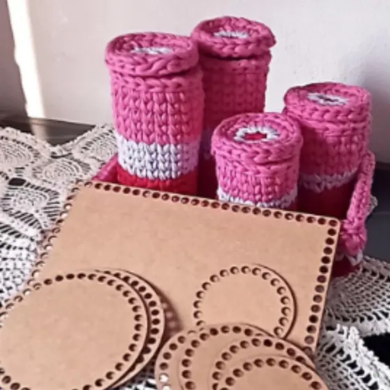 Kit de 15 Bases em MDF para Kit maternidade - Crochê Bebê Diversos Tamanhos
