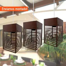 Kit 3 Luminária Pendente Lustre Oriental Casa Cozinha Área Gourmet Restaurante Japonês Sushibar