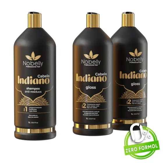Kit Progressiva Profissional  liso Absoluto zero formol orgânica 1 Litro