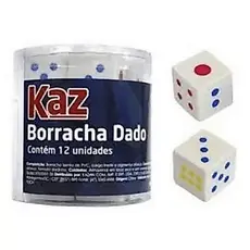 Borracha Dado Branca Até 12 Unidades Kz3014
