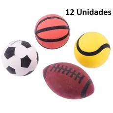 12 Borracha de apagar em formato de Bolas - 3 Futebol-3 Basketball- 3 Americano-3 Tenis