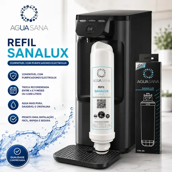 Refil Filtro para Purificador Electrolux Compatível PAPPCA40 PE11B PE11X PC41B PC41X PH41B PH41X