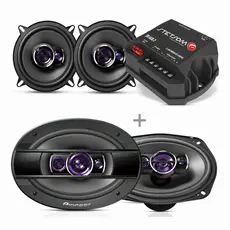 Kit Auto Falantes Pioneer 5 ou 6 Polegadas + Boca 6x9 400w Pmpo 69 + Modulo Stetsom Universal