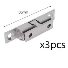 📦 Kit 3 Unidades - Fecho Rolete Duplo Regulável Cromo 50mm